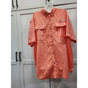 Magellan Shirt Mens XL Short Sleeve Fishing Gear Angler Fit MagWick neon Orange